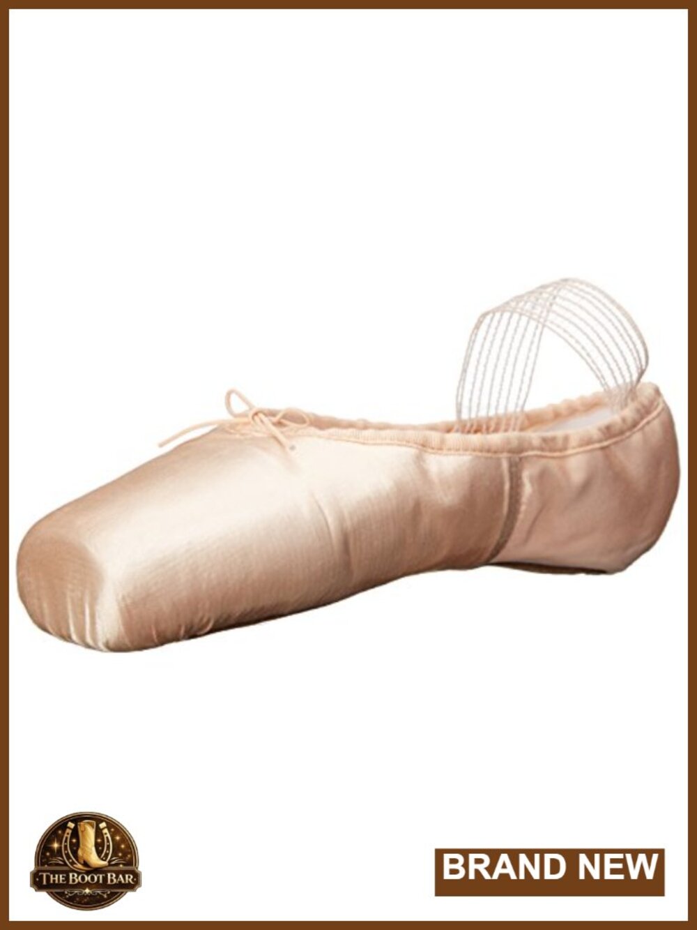 Satin Ballet Dance Pointe Shoe with Adjustable Tie Bow